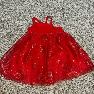 BABY GIRL FIREWORK DRESS 12 MOS